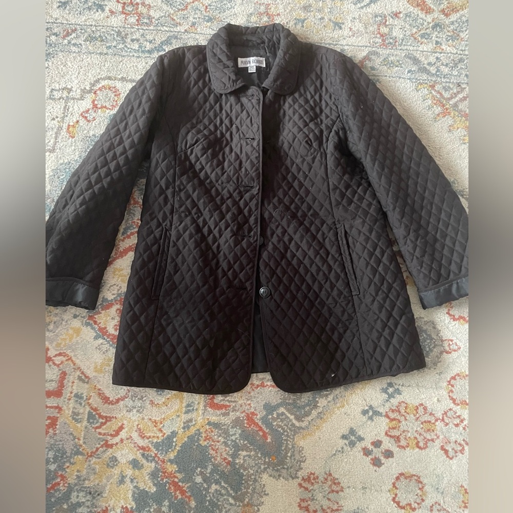 Marvin Richard’s Quilted Black Collar Jacket, Women’s L